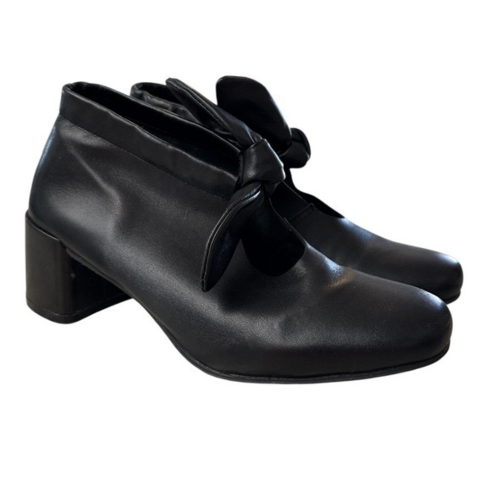ALL BLACK brand leather heels size 38